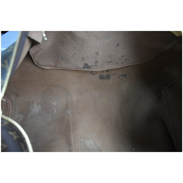 LOUIS VUITTON Keepall 50 Bandouliere Monogram Canvas Travel Bag Brown