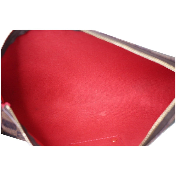 Louis Vuitton Pochette Eva Damier Ebene Clutch interior