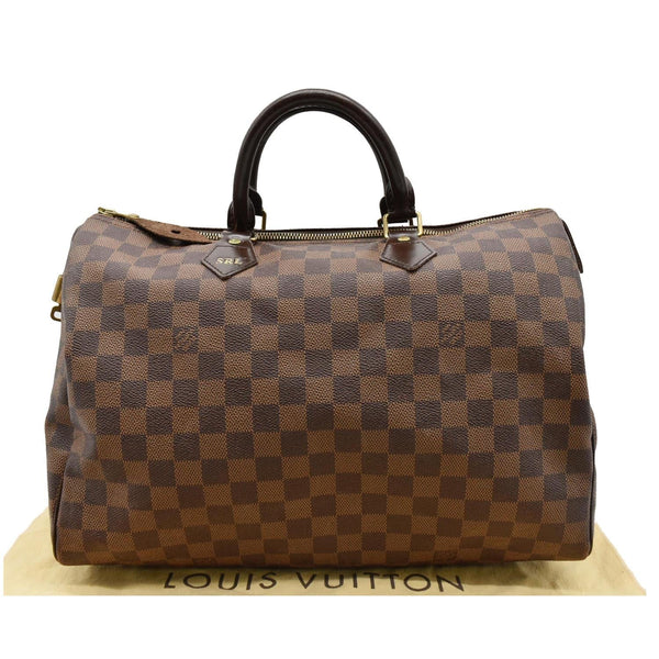 LOUIS VUITTON Speedy 35 Damier Ebene Satchel Bag Brown