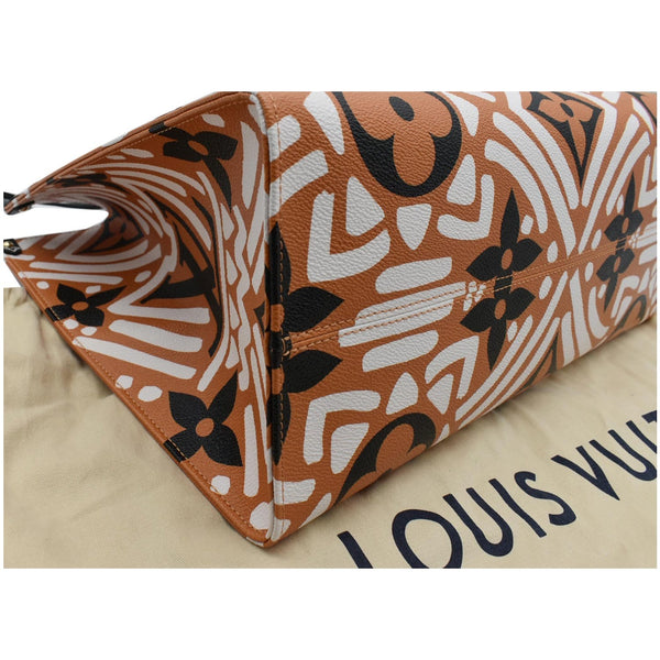 LOUIS VUITTON Onthego GM Crafty Monogram Giant Canvas Shoulder Bag Caramel