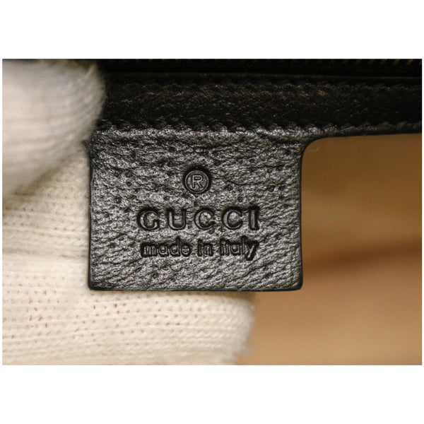 GUCCI Ophidia GG Medium Leather Shoulder Bag Black 503876