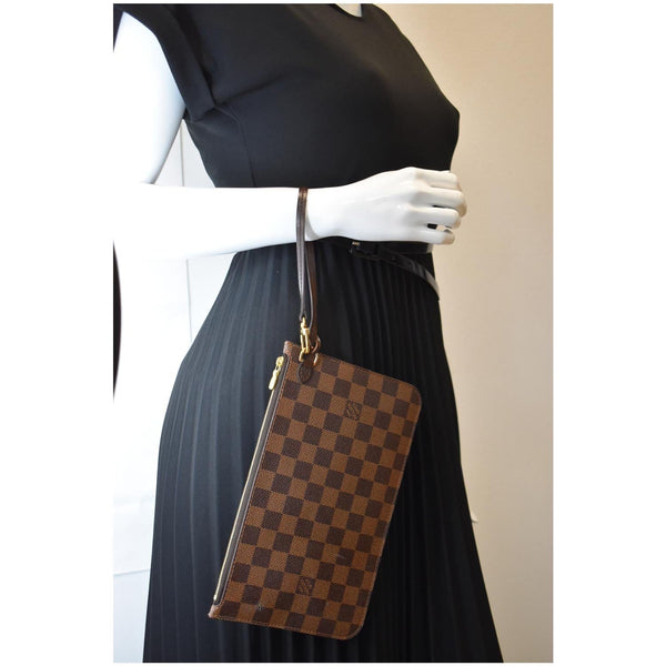 Louis Vuitton Pochette Pouch Damier Ebene Neverfull GM women