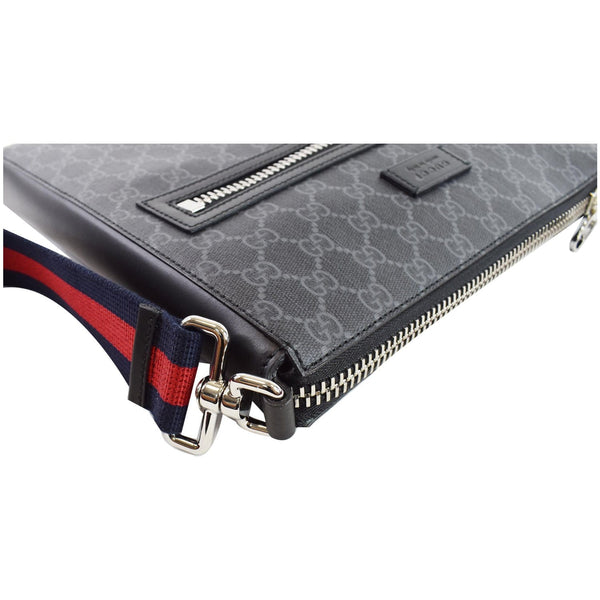 GUCCI GG Supreme Square Messenger Bag Black 474137
