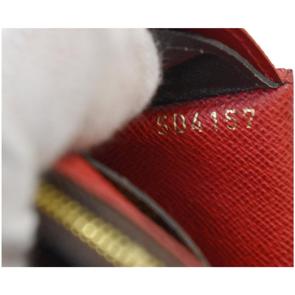 Louis Vuitton Emilie Damier Ebene Wallet - code number