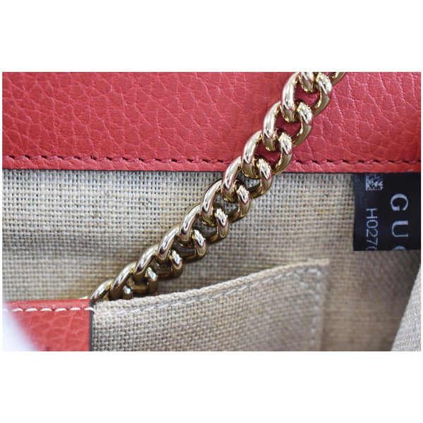 GUCCI Interlocking GG Leather Crossbody Bag Red 510304