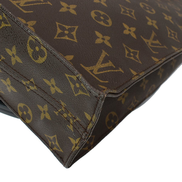 LOUIS VUITTON Sac Plat Monogram Canvas Tote Bag Brown