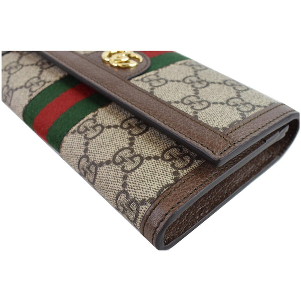 Gucci Ophidia GG Continental Supreme Canvas Wallet Beige 523153