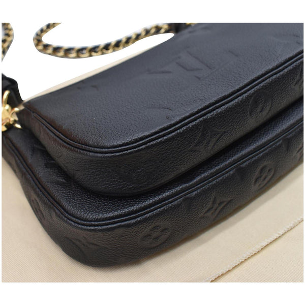 LOUIS VUITTON Multi Pochette Empreinte Leather Accessories Bag Black