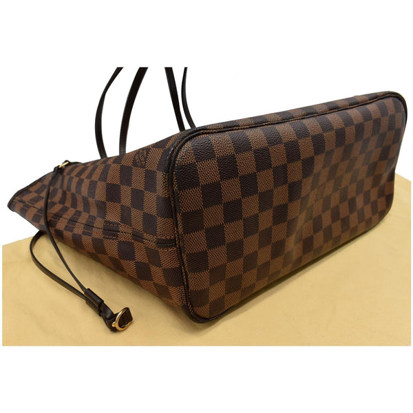 LOUIS VUITTON Neverfull MM Damier Ebene Tote Bag Brown
