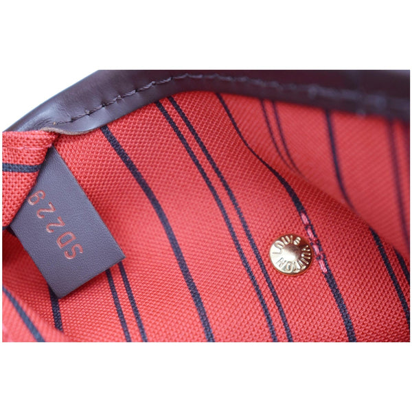 LOUIS VUITTON Neverfull MM Damier Ebene Tote Bag Brown