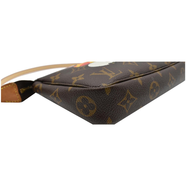 LOUIS VUITTON Murakami Panda Pochette Monogram Canvas Accessoires Pouch Brown