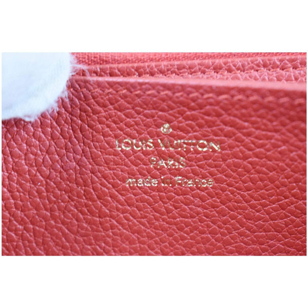 LOUIS VUITTON Monogram Empreinte Leather Zippy Wallet Red