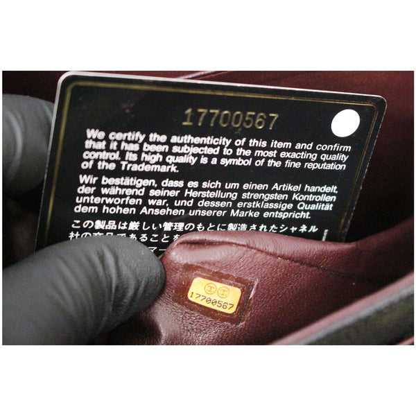 CHANEL Jumbo Double Flap Caviar Leather Shoulder Bag Black