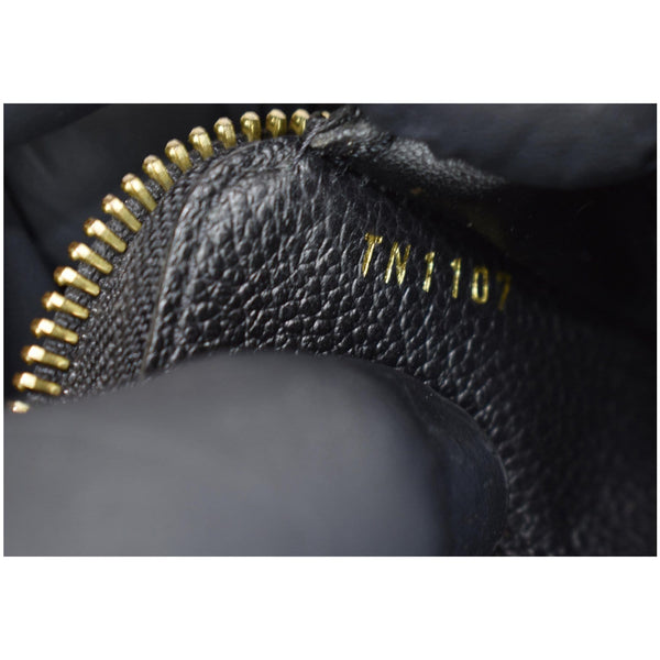 LOUIS VUITTON Clemence Empreinte Leather Wallet Black