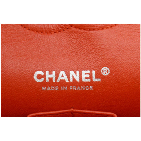 Chanel Medium Double Flap Striped Patent Leather Bag