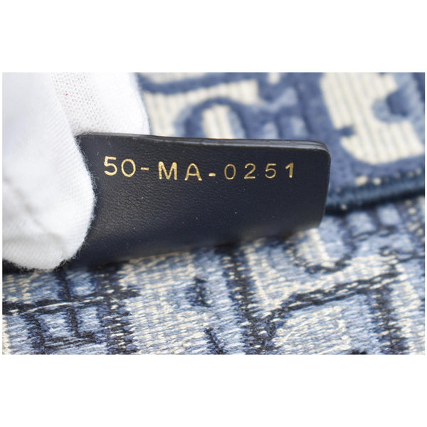 CHRISTIAN DIOR Book Medium Oblique Embroidery Tote Bag Blue