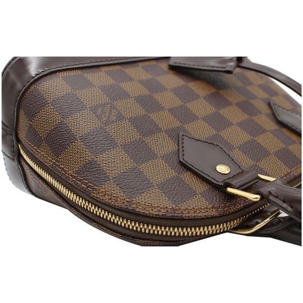 LOUIS VUITTON Alma BB Damier Ebene Satchel Crossbody Bag Brown