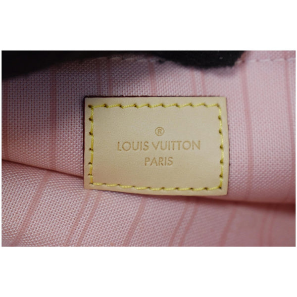 LOUIS VUITTON Tahitienne Pochette Wristlet Pouch Damier Azur Neverfull MM Pink
