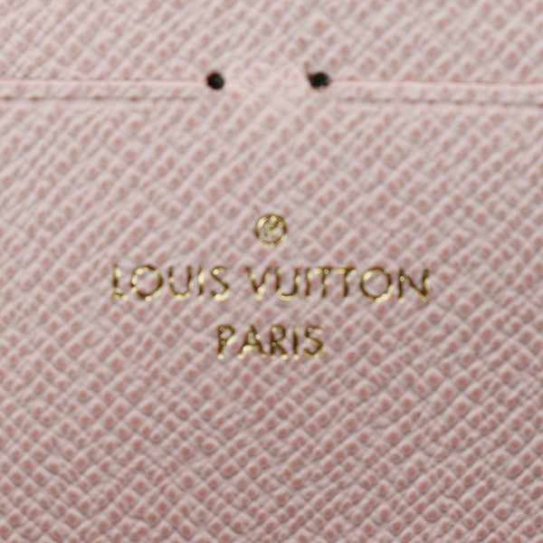 LOUIS VUITTON Clemence Monogram Canvas Zippy Wallet Brown