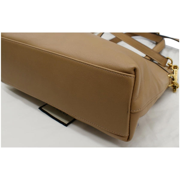 GUCCI Matisse GG Leather Top Handle Shoulder Bag Beige 631663