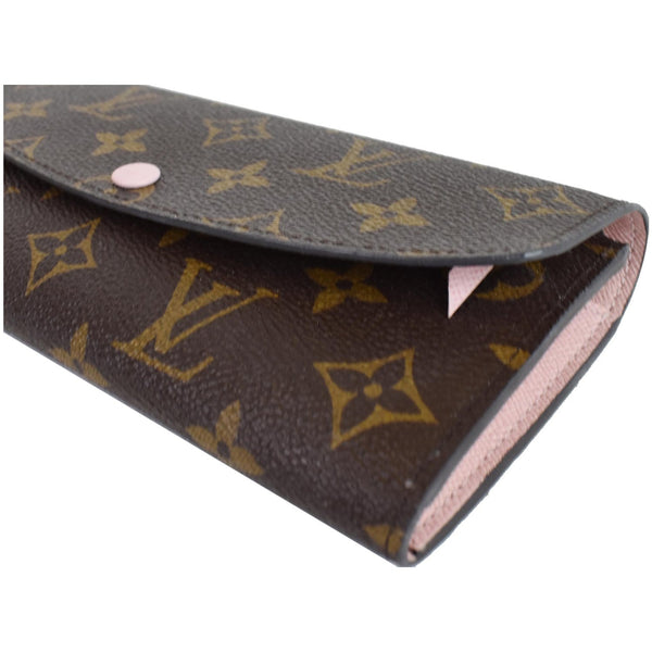 Authentic Lv Emilie Monogram Canvas Wallet Brown