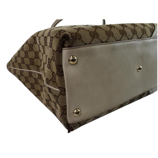 Gucci Large Britt GG Canvas Tote Bag Women | Beige - bottom corner