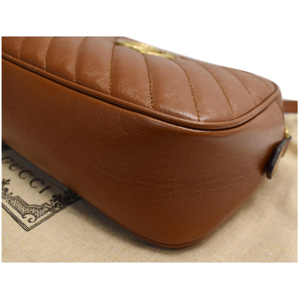 Gucci GG Marmont Small Matelasse Leather Bag brown