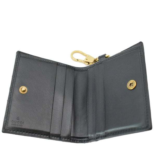 GUCCI Marmont GG Leather Card Case Wallet Black | DDH