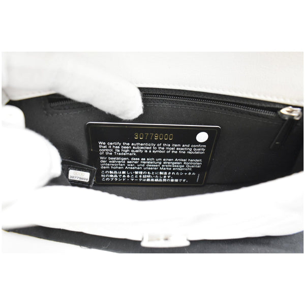 CHANEL My Everything Small Caviar Quilted Leather Flap Shoulder Bag White