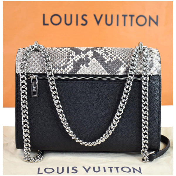 LOUIS VUITTON MyLockme BB Python Leather Crossbody Bag Black