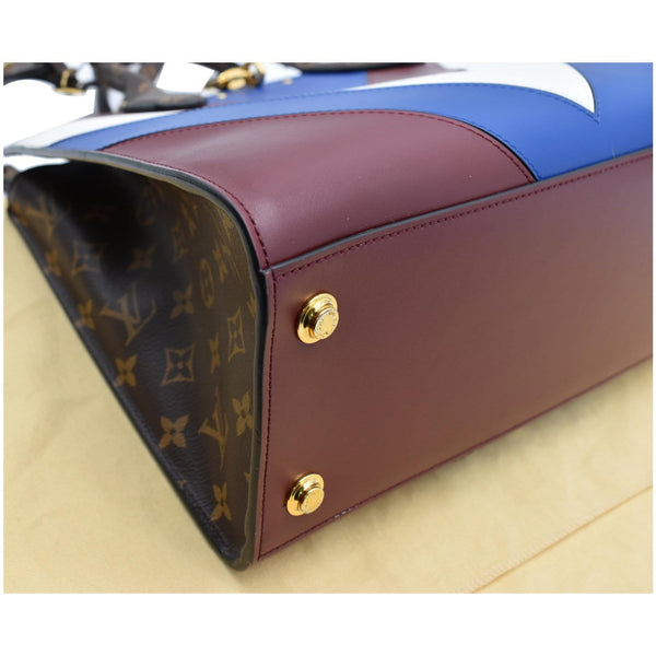 LOUIS VUITTON City Steamer MM Monogram Calfskin Tote Bag Burgundy