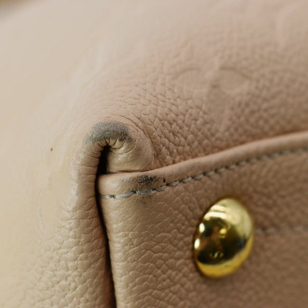 LOUIS VUITTON V MM Monogram Empreinte Tote Shoulder Bag Rose