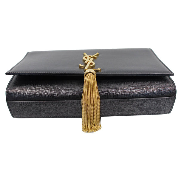 YVES SAINT LAURENT Kate Medium Grain De Poudre Crossbody Bag Black