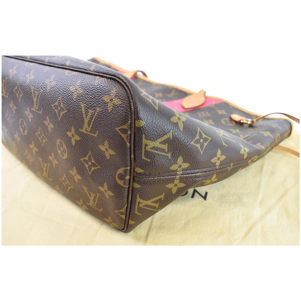 LOUIS VUITTON V Neverfull MM Monogram Canvas Shoulder Bag Brown