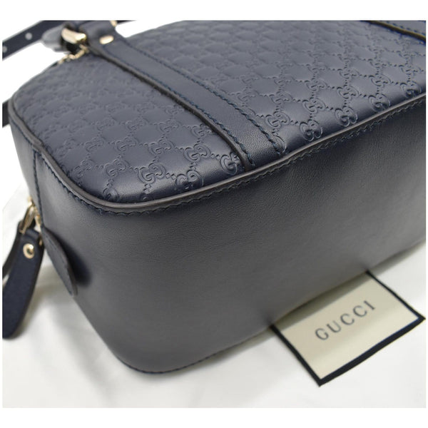 GUCCI Microguccissima Small Leather Crossbody Bag Blue 510289