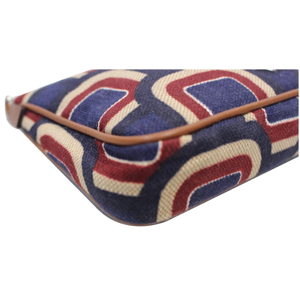 PRADA Check Printed Wristlet Pouch Multicolor