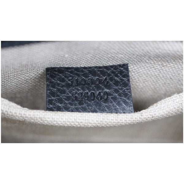 GUCCI Interlocking GG Leather Crossbody Bag Black 510304