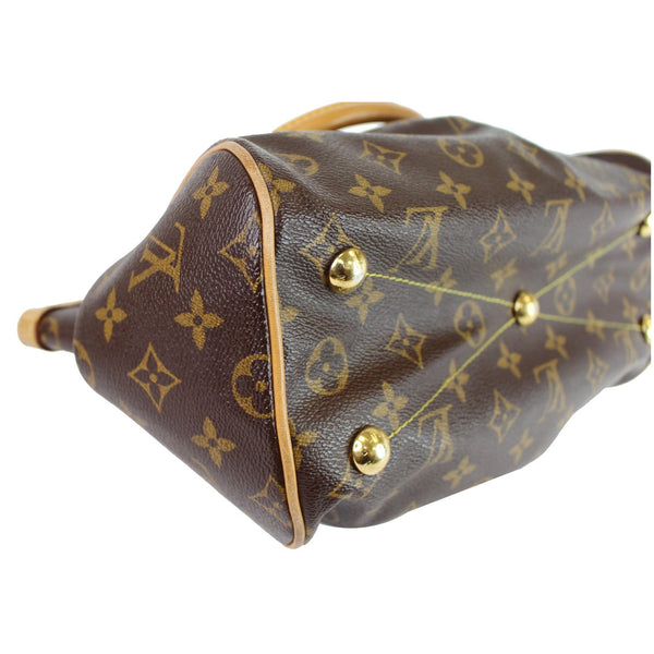Louis Vuitton Tivoli PM Monogram Canvas Shoulder Tote - brass buttons