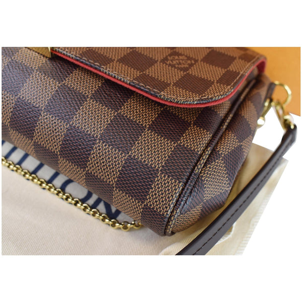 LOUIS VUITTON Favorite MM Damier Ebene Crossbody Bag Brown