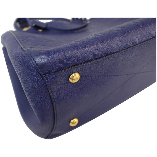 LOUIS VUITTON Montaigne GM Empreinte Leather Tote Bag Blue