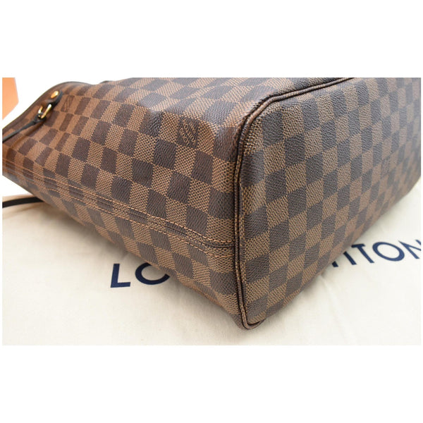 LOUIS VUITTON Neverfull MM Damier Ebene Tote Bag Brown