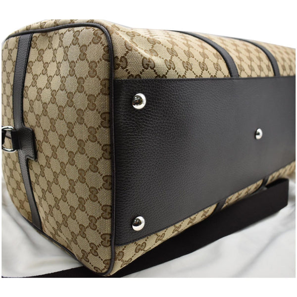 GUCCI Boston GG Monogram Canvas Duffel Travel Bag Beige 610105