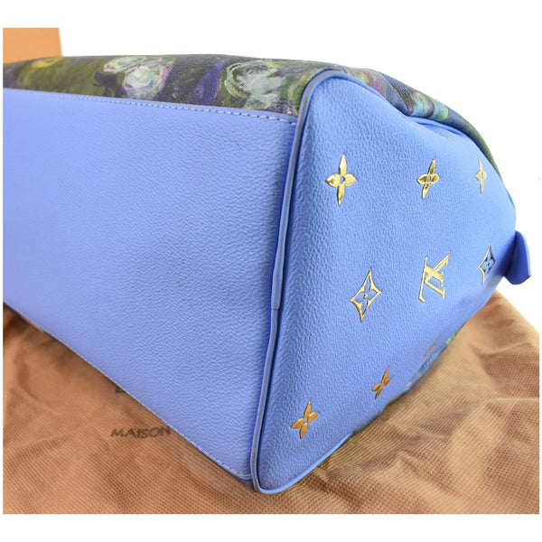 LOUIS VUITTON Masters Monet Speedy 30 Coated Canvas Satchel Bag Blue