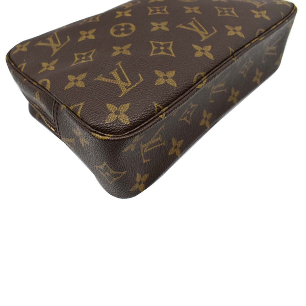 LOUIS VUITTON Trousse Toiletry Monogram Canvas Cosmetic Bag Brown