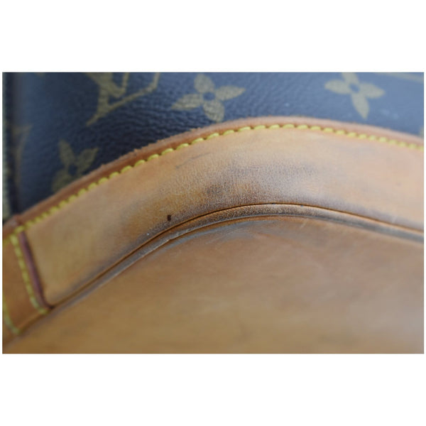 LOUIS VUITTON Alma Monogram Canvas Satchel Bag Brown