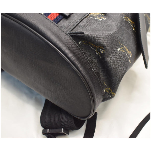 GUCCI Bestiary Tigers GG Supreme Microfiber Backpack Bag 495563 Black