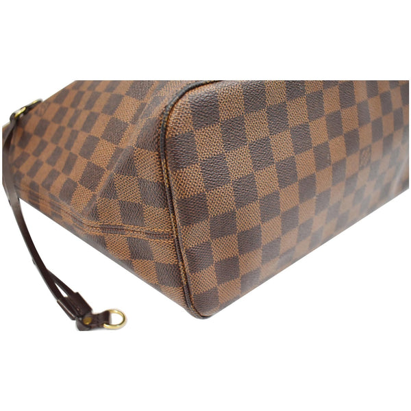 LOUIS VUITTON Neverfull MM Damier Ebene Tote Shoulder Bag Brown
