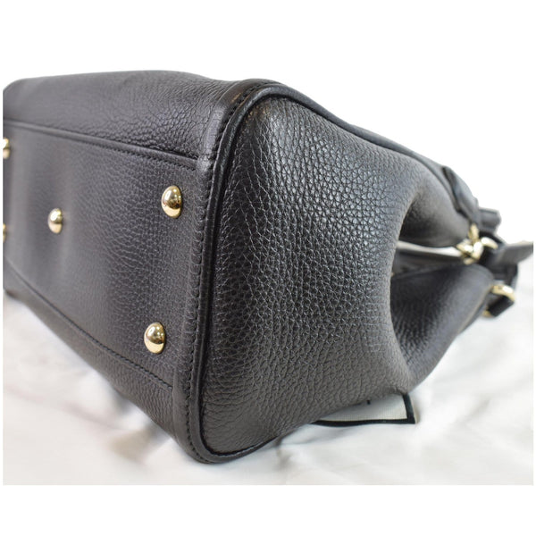 GUCCI Soho Small Pebbled Leather Shoulder Bag Black 336751