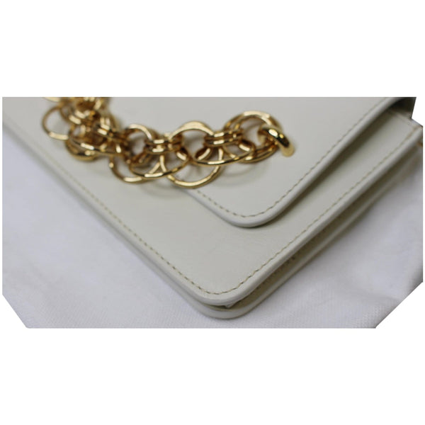 CHLOE Drew Bijou Calfskin Crossbody Clutch Bag White - Last Call