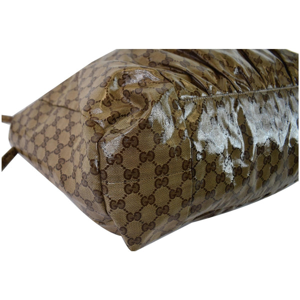 Gucci Hysteria Large Crystal Canvas Bag bottom corner